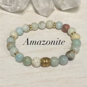 2/$30  8mm Amazonite Gemstone Stretch Bracelet